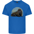 A Walrus Painting Mens Cotton T-Shirt Tee Top Royal Blue