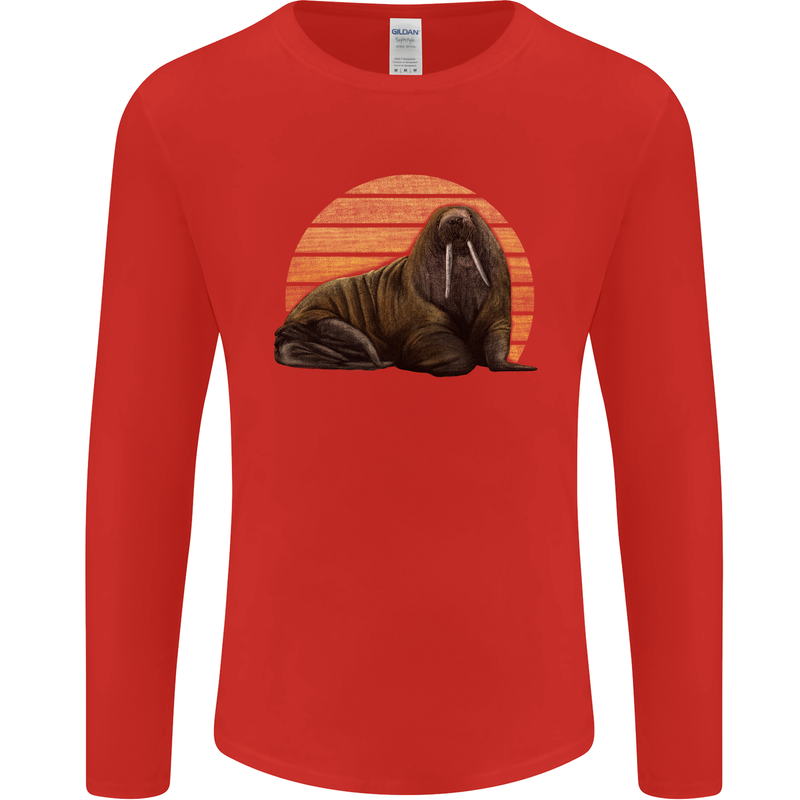 A Walrus Painting Mens Long Sleeve T-Shirt Red