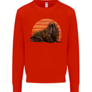 A Walrus Painting Mens Sweatshirt Jumper Bright Red