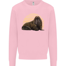 A Walrus Painting Mens Sweatshirt Jumper Light Pink