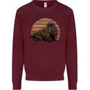 A Walrus Painting Mens Sweatshirt Jumper Maroon