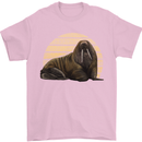 A Walrus Painting Mens T-Shirt 100% Cotton Light Pink