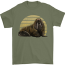 A Walrus Painting Mens T-Shirt 100% Cotton Military Green