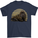 A Walrus Painting Mens T-Shirt 100% Cotton Navy Blue