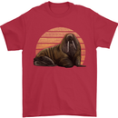 A Walrus Painting Mens T-Shirt 100% Cotton Red