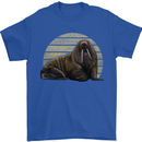 A Walrus Painting Mens T-Shirt 100% Cotton Royal Blue