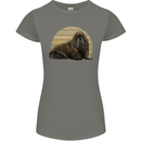 A Walrus Painting Womens Petite Cut T-Shirt Charcoal