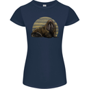 A Walrus Painting Womens Petite Cut T-Shirt Navy Blue