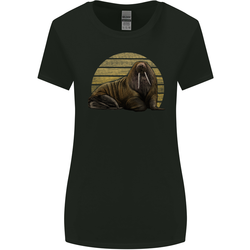 A Walrus Painting Womens Wider Cut T-Shirt Black