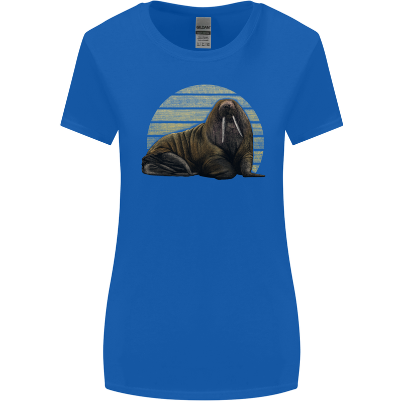 A Walrus Painting Womens Wider Cut T-Shirt Royal Blue