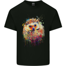 A Watercolour Hedgehog Kids T-Shirt Childrens Black
