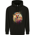 A Watercolour Hedgehog Mens Hoodie Black