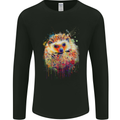 A Watercolour Hedgehog Mens Long Sleeve T-Shirt Black