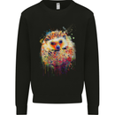 A Watercolour Hedgehog Mens Sweatshirt Jumper Black