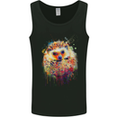 A Watercolour Hedgehog Mens Vest Tank Top Black