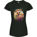 A Watercolour Hedgehog Womens Petite Cut T-Shirt Black