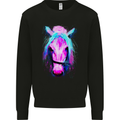A Watercolour Horse Kids Sweatshirt Jumper Black