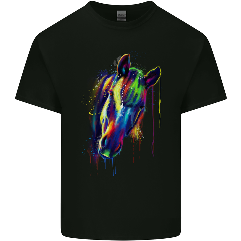 A Watercolour Horse Kids T-Shirt Childrens Black