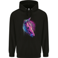 A Watercolour Horse Mens Hoodie Black