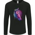 A Watercolour Horse Mens Long Sleeve T-Shirt Black