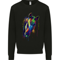 A Watercolour Horse Mens Sweatshirt Jumper Black