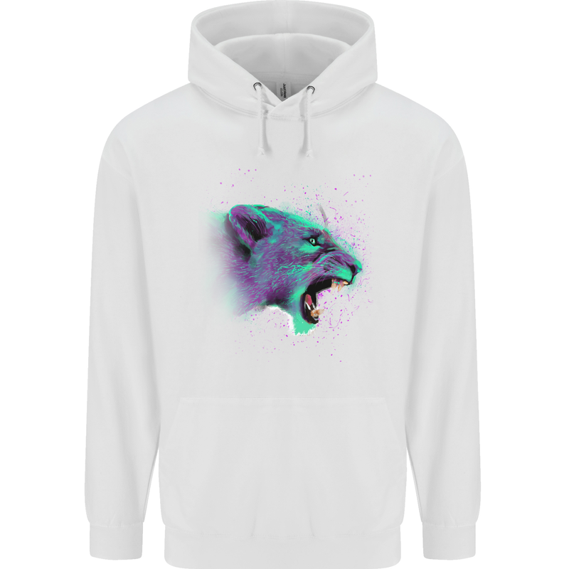 A Watercolour Lion Childrens Kids Hoodie White