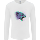 A Watercolour Lion Mens Long Sleeve T-Shirt White