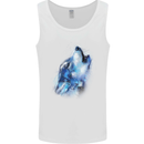 A Watercolour Wolf Mens Vest Tank Top White