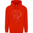 A Weimaraner Face Childrens Kids Hoodie Bright Red