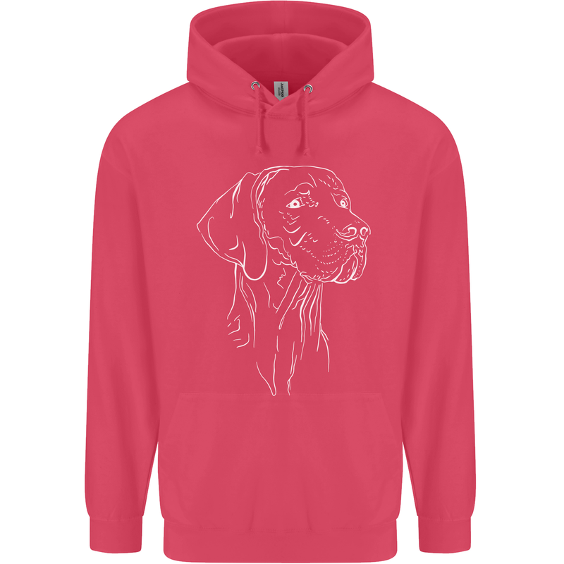 A Weimaraner Face Childrens Kids Hoodie Heliconia