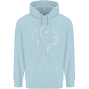 A Weimaraner Face Childrens Kids Hoodie Light Blue