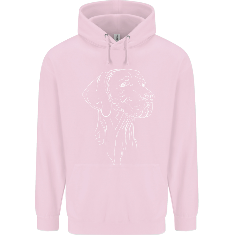 A Weimaraner Face Childrens Kids Hoodie Light Pink