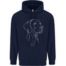 A Weimaraner Face Childrens Kids Hoodie Navy Blue