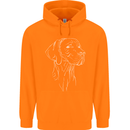 A Weimaraner Face Childrens Kids Hoodie Orange