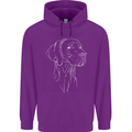 A Weimaraner Face Childrens Kids Hoodie Purple