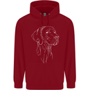 A Weimaraner Face Childrens Kids Hoodie Red
