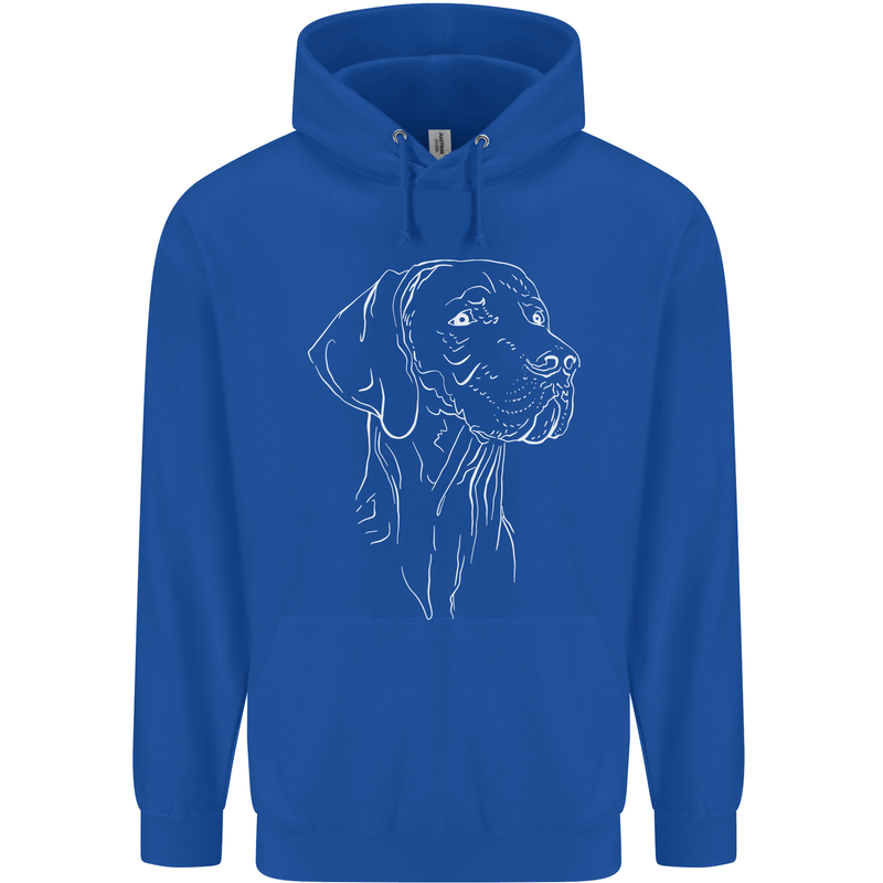 A Weimaraner Face Childrens Kids Hoodie Royal Blue