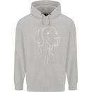 A Weimaraner Face Childrens Kids Hoodie Sports Grey