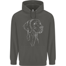 A Weimaraner Face Childrens Kids Hoodie Storm Grey