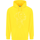 A Weimaraner Face Childrens Kids Hoodie Yellow