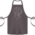 A Weimaraner Face Cotton Apron 100% Organic Dark Grey