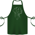 A Weimaraner Face Cotton Apron 100% Organic Forest Green