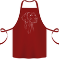 A Weimaraner Face Cotton Apron 100% Organic Maroon