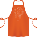 A Weimaraner Face Cotton Apron 100% Organic Orange