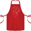 A Weimaraner Face Cotton Apron 100% Organic Red