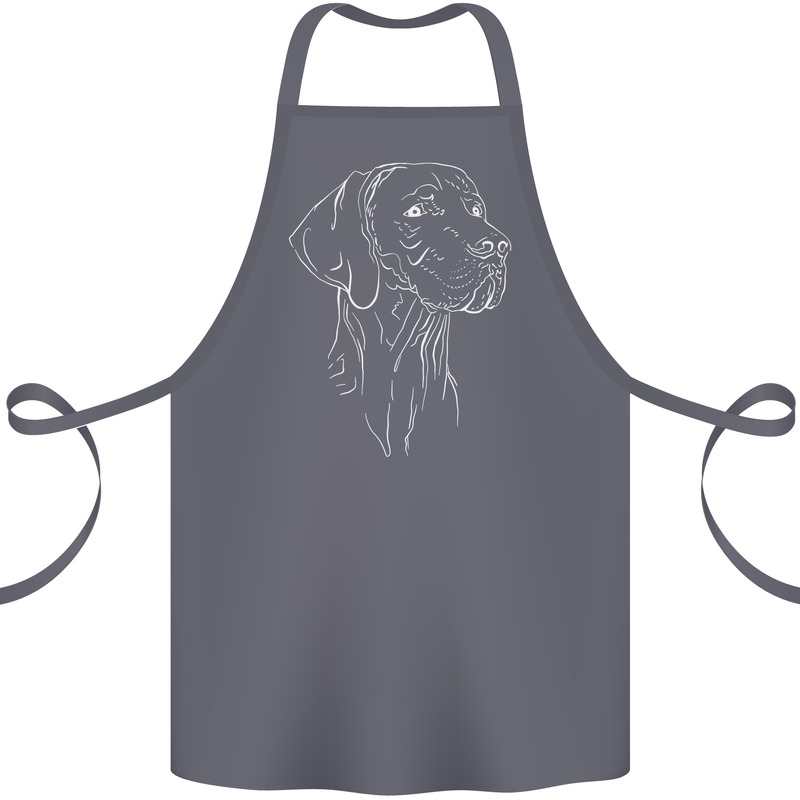 A Weimaraner Face Cotton Apron 100% Organic Steel