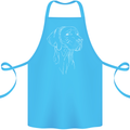 A Weimaraner Face Cotton Apron 100% Organic Turquoise
