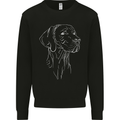 A Weimaraner Face Kids Sweatshirt Jumper Black