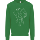 A Weimaraner Face Kids Sweatshirt Jumper Irish Green
