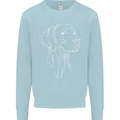A Weimaraner Face Kids Sweatshirt Jumper Light Blue